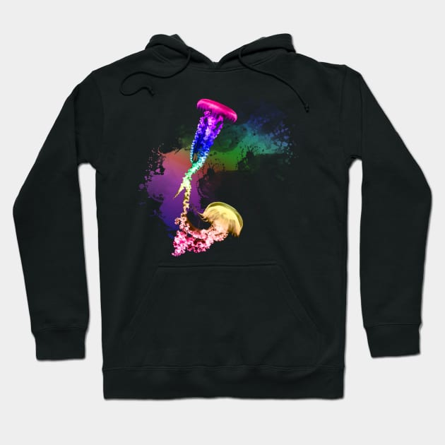 Rainbow Jellyfish Hoodie by Random Galaxy